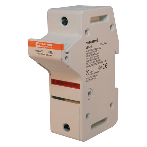 Mersen - Halter für zylindrische Sicherung Sicherungshalter J ULTRA US6J1I SAFE 60A 1-polig − 6 Stück