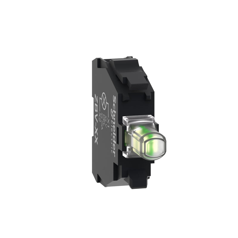 Schneider Electric - Lampenfassungsblock für Befehls- und Meldegeräte LED-Modul ZBVG1 120V ws − 5 Stück