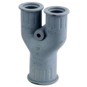 Flexa - Verbinder für Wellschläuche Y-Verteiler RQY 5020.033.006 kunststoff − 10 Stück