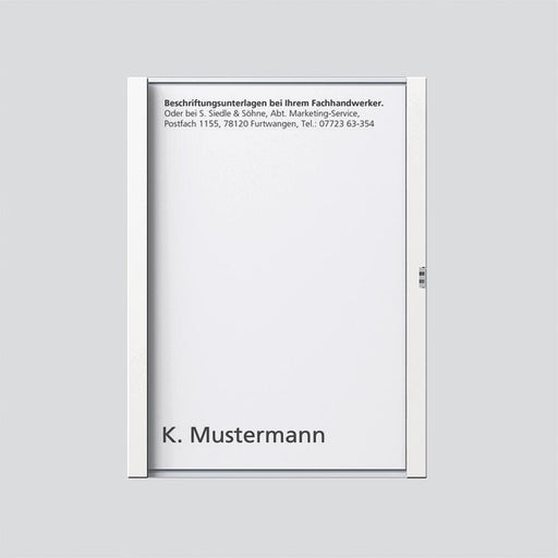 Siedle&Söhne - Zubehör/Ersatzteile für Türkommunikation Namensschild ws kpl. 200029786-00 f.TM 612-1 W