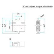 EFB-Elektronik - LWL-Kupplung Kupplung SC Duplex 53356.1 OM3,aqua,1-teilig