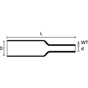 HellermannTyton - Schrumpfschlauch HIS-3-BAG-12/4 bl 10Abschnitte a 200mm − 50 Stück