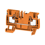 Weidmüller - Durchgangs-Reihenklemme Klemme PUSH IN 4qmm A2C 4 DL OR − 100 Stück