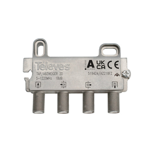 Televes - Abzweiger und Verteiler Abzweiger 2f. AZ218FZ 5-1218 MHz AD: 18 dB