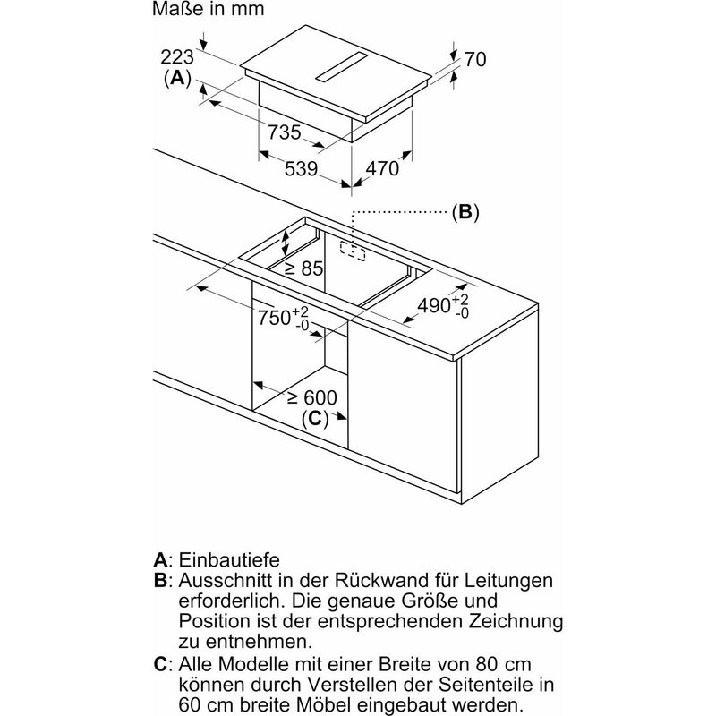 Constructa-Neff - Kochfeld EB-Autark-Kochfeld V68TTX4L0 Flexind.,TwistPad