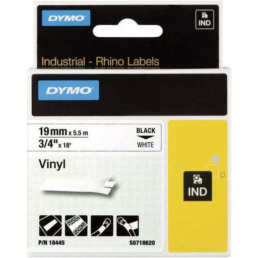 Newell Brands - Schriftband Band ID1 Vinyl 19mm/5,5m 18445 schwarz auf weiß