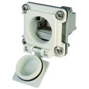 Telegärtner - Modularer Steckverbinder Einbauflansch IP67 100022952 mit AMJ-Modul Cat.6