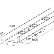Niedax - Kabelrinne GFK-Kabelrinne KKL 80.150 − 3 Meter