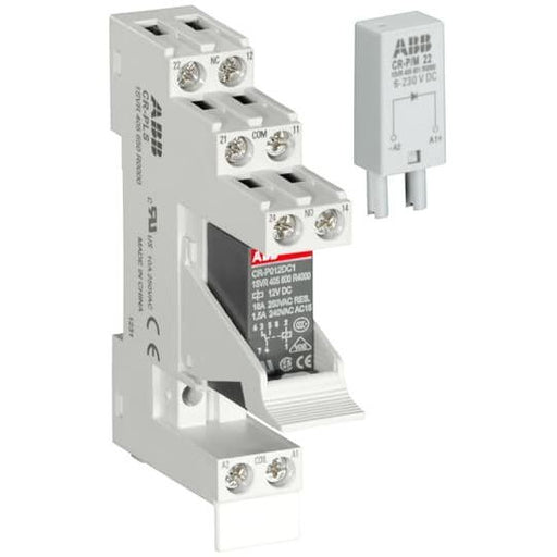 ABB Stotz S&J - Schaltrelais Interface-Relais CR-P230AC2LS92CV komplett mit Sockel − 10 Stück
