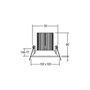 Brumberg Leuchten - Downlight/Strahler/Flutlicht LED-Einbauleuchte 700mA 12408083 3000K