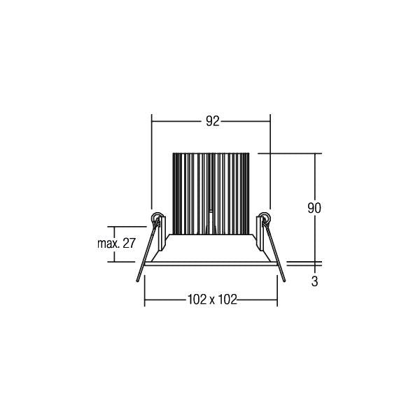 Brumberg Leuchten - Downlight/Strahler/Flutlicht LED-Einbauleuchte 700mA 12408083 3000K