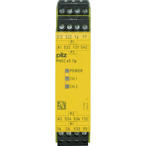 Pilz - Gerät zur Überwachung von sicherheitsgerichteten Stromkreisen Kombigerät Not-Aus+Schutzt PNOZ e5.11p #774190 24VDC 2so