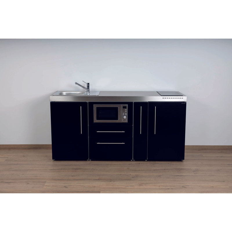 Stengel - Mini-Küche Miniküche Premiumline MPMSM180AMWGKFrBl2Sn Schwarz matt