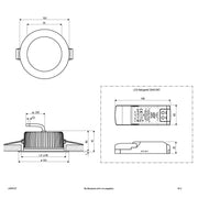 EVN Lichttechnik - Downlight/Strahler/Flutlicht LED Deckeneinbauleuchte L44100127 2700K rund IP44-240V