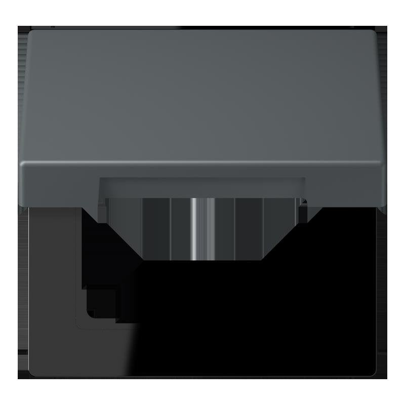 Jung - Abdeckrahmen Klappdeckel m. Stellfeder LC 990 BFKL 202 gris fonce 31