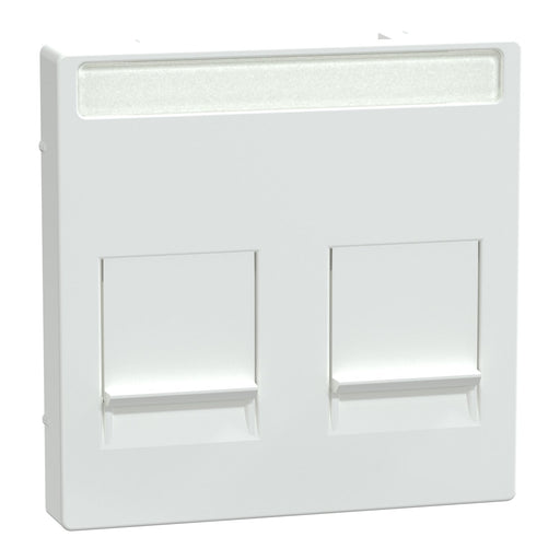 Merten - Einsatz/Abdeckung für Kommunikationstechnik Zentralplatte 2f.akws/gl MEG4564-0325 f.Mod.Jack Schr.feld