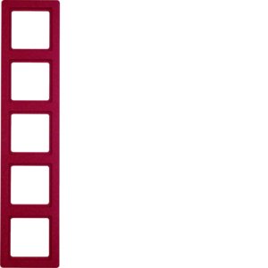 Berker - Abdeckrahmen Rahmen rot, samt 10156062 5-fach