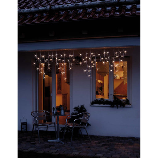Hellum - Festbeleuchtung LED-Eislichtvorh. 2,1x0,5m 555400 verlängerbar weiß