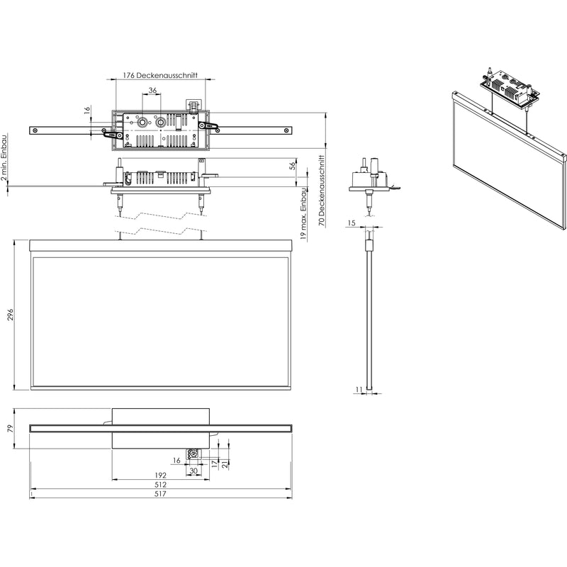 RP-Technik - Sicherheitsleuchte LED-Rettungszeichenleuchte AGCC403WL-AZ EB3h, Wirel., anthr
