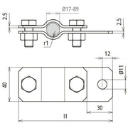 DEHN - Erdungsrohrschelle ERS 21 AB11 V2A D 21,3mm NIRO