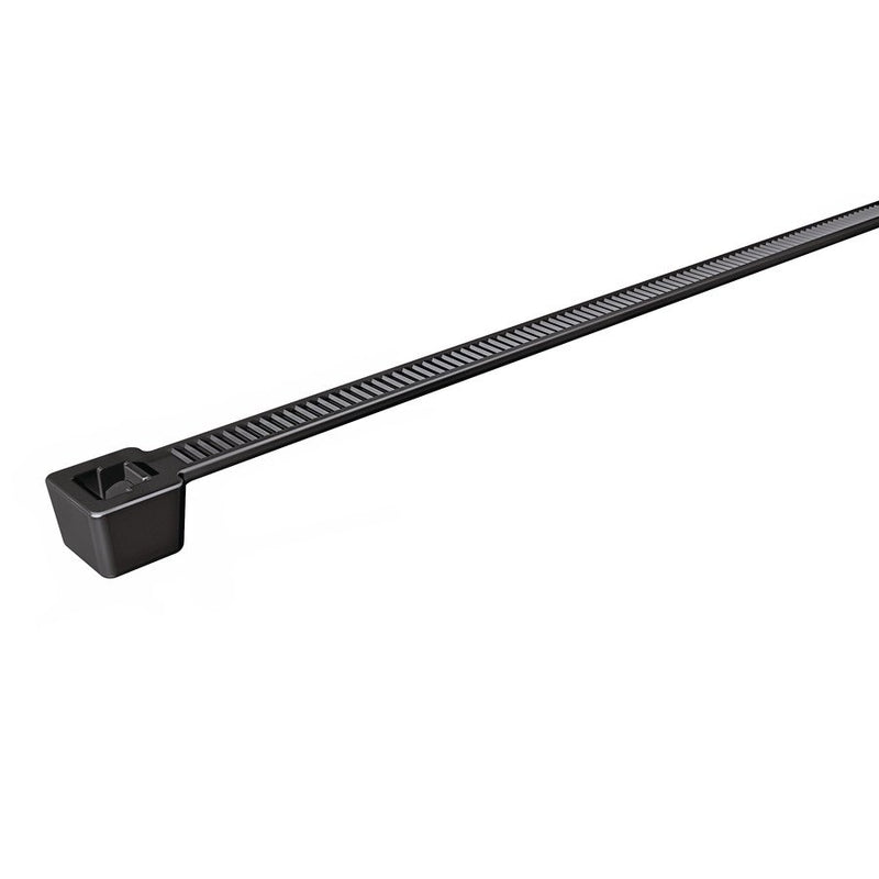 HellermannTyton - Kabelbinder T80R-PA66W-BK 210x4,7 mm, schwarz − 100 Stück