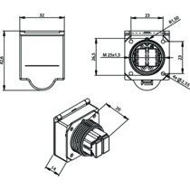 Telegärtner - LWL-Kupplung LWL-Flanschkupplung SM 100007290 2xSC, IP67