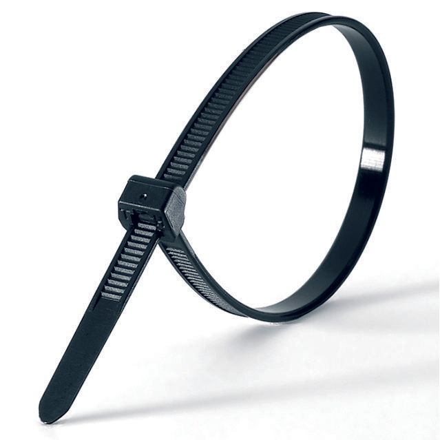 HellermannTyton - Kabelbinder außenverzahnt T30LOS-HS-BK-C1 − 100 Stück