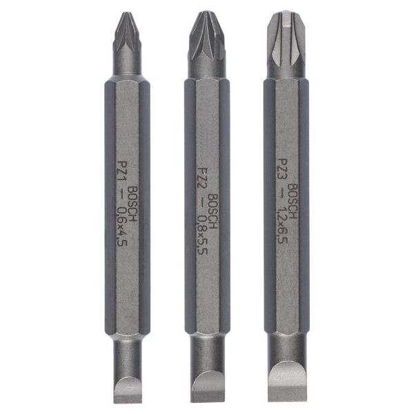 Bosch - Bit-Set Doppelklingenbit-Set, 2607001747 3-teilig S0,6x4,5
