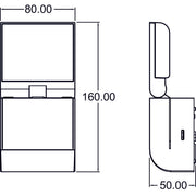 Theben - Downlight/Strahler/Flutlicht LED-Strahler theLeda S8-100 WH 8 Watt, ws