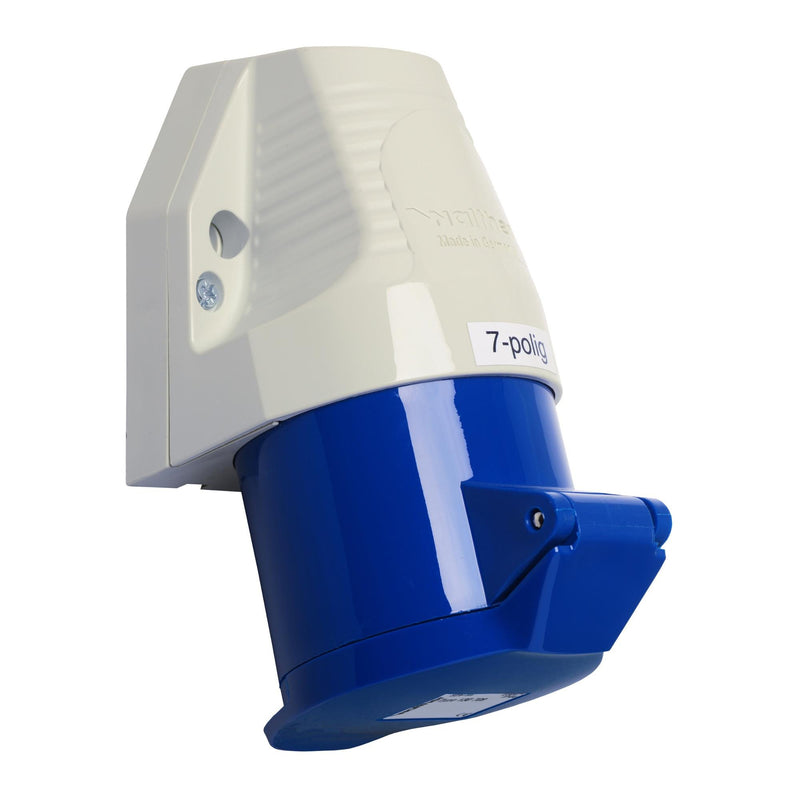 Walther Werke - CEE-Steckdose (IEC 60309) Wandsteckdose 16A 110709 7P 230V 9h IP44 − 1 Stück