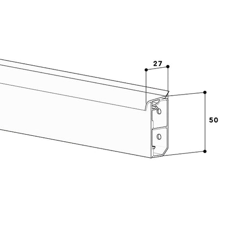 GGK - Sockelleistenkanal komplett SL-Unter-u.Obert. 20x50 T 112482 20x50 T alp − 2 Meter