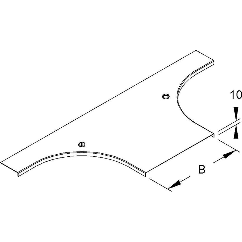 Niedax - Deckel Anbau-Abzweigstück für Kabeltragsystem Deckel RTADV 400
