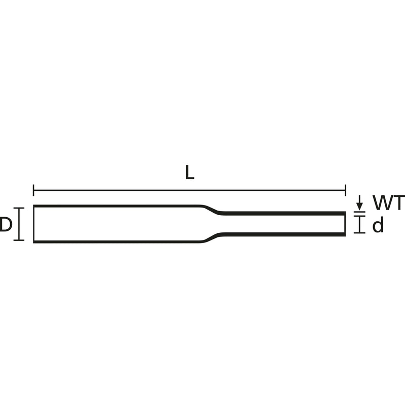 HellermannTyton - Schrumpfschlauch TFE2-18-1220-PTFE-CL Isolvin,unbrennbar − 100 Stück