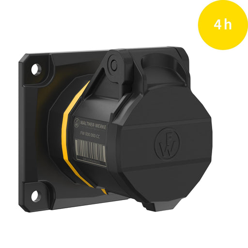 Walther Werke - CEE-Anbausteckdose (IEC 60309) CEE NEO Anbaudose FW410304CC gerade 1 6A 3P 4h