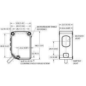 Turck - Optischer Abstandssensor Opto-Sensor LM80KIQP Lichttaster − 1 Stück