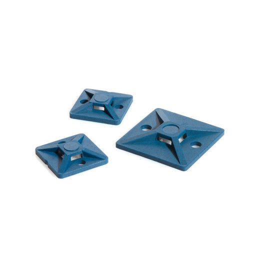 HellermannTyton - Befestigungssockel und -element für Kabelbinder Befestigungssockel MCMB4-PA66MP-BU-C1 detektierbar − 100 Stück