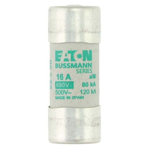 Eaton - Zylindrische Sicherung Sicherungseinsatz Nieders. CYL AM 22,#C22M16S 16A AC 690V 80kA − 10 Stück