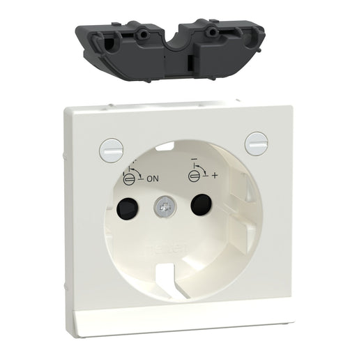 Merten - Abdeckung/Bedienelement für Installationsschalterprogramme Zentralplatte alu MEG2334-0460 f.Steckdose LED