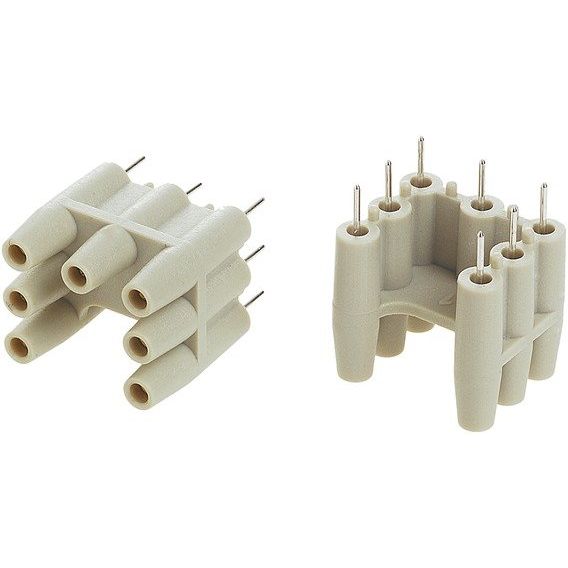 Harting - Leiterplattensteckverbinder Leiterplattenadapter Han 09120009908 Q 7/0 7,5A − 10 Stück