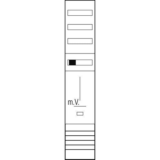 ABN - Zählerfeld Zählerplatz ZV19510 3Pkt 1Z