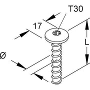 Niedax - Betonschraube Schraubanker NSA 7.5X40/FKG-T30 V − 100 Stück