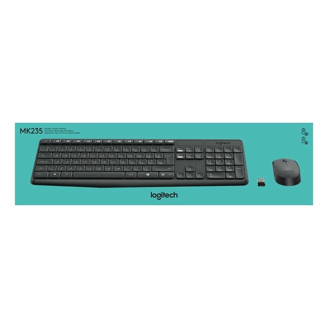 Logitech - Tastatur Tastatur/Maus Set MK235 ant Wireless,Optisch