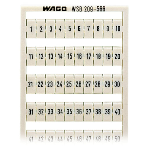 WAGO - Klemmenmarkierung WSB-Bezeichnungssystem 209-566 W: 1-50(2x)