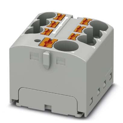 Phoenix Contact - Durchgangs-Reihenklemme Verteilerblock PTFIX 10/6X4 GY − 8 Stück