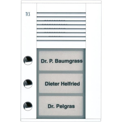 TCS Tür Control - Türstation für Türkommunikation Audioaußenstation1-reihig PDS03-WS/04 3 Tasten AP weiß