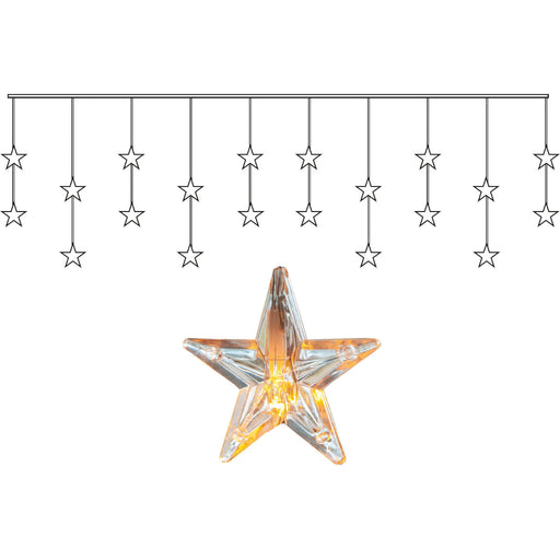 Star Trading - Festbeleuchtung LED-Lichtervorhang 2006-73-2 20tlg.,180x40cm