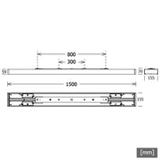 LTS Licht&Leuchten - Decken-/Wandleuchte LED-Anbauleuchte MILAA1041500830D.si 830, DALI, silber