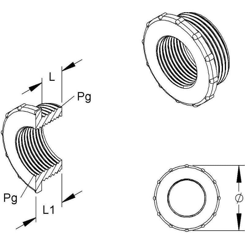 HKL - Erweiterungs-/Reduzierring Reduzierring 1893/2113 − 50 Stück