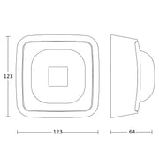 Steinel - Bussystem-Bewegungsmelder IR-Präsenzmelder IR QuattroHD #064853 AP − 1 Stück
