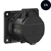 Walther Werke - CEE-Anbausteckdose (IEC 60309) CEE NEO Anbaudose FW410405CC gerade 16A 4P 5h − 10 Stück